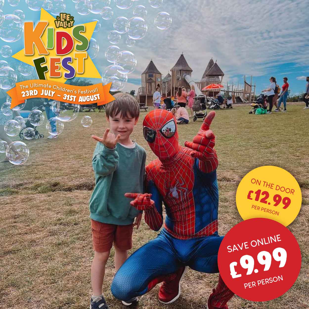 Spiderman at Kidsfest - Lee Valley Animal Adventure Park